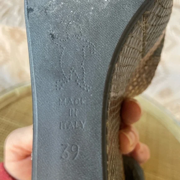 MARNI snakeskin platform wedge sandals 39 US8 - Picture 7 of 9